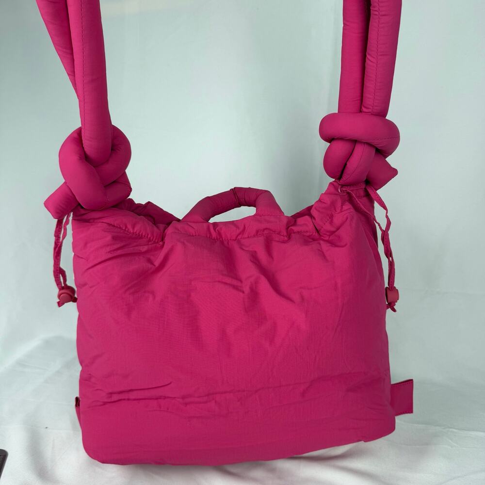 OLEND Ona Soft Bag Hot Pink Padded Nylon Versatile Convertible Laptop Bag